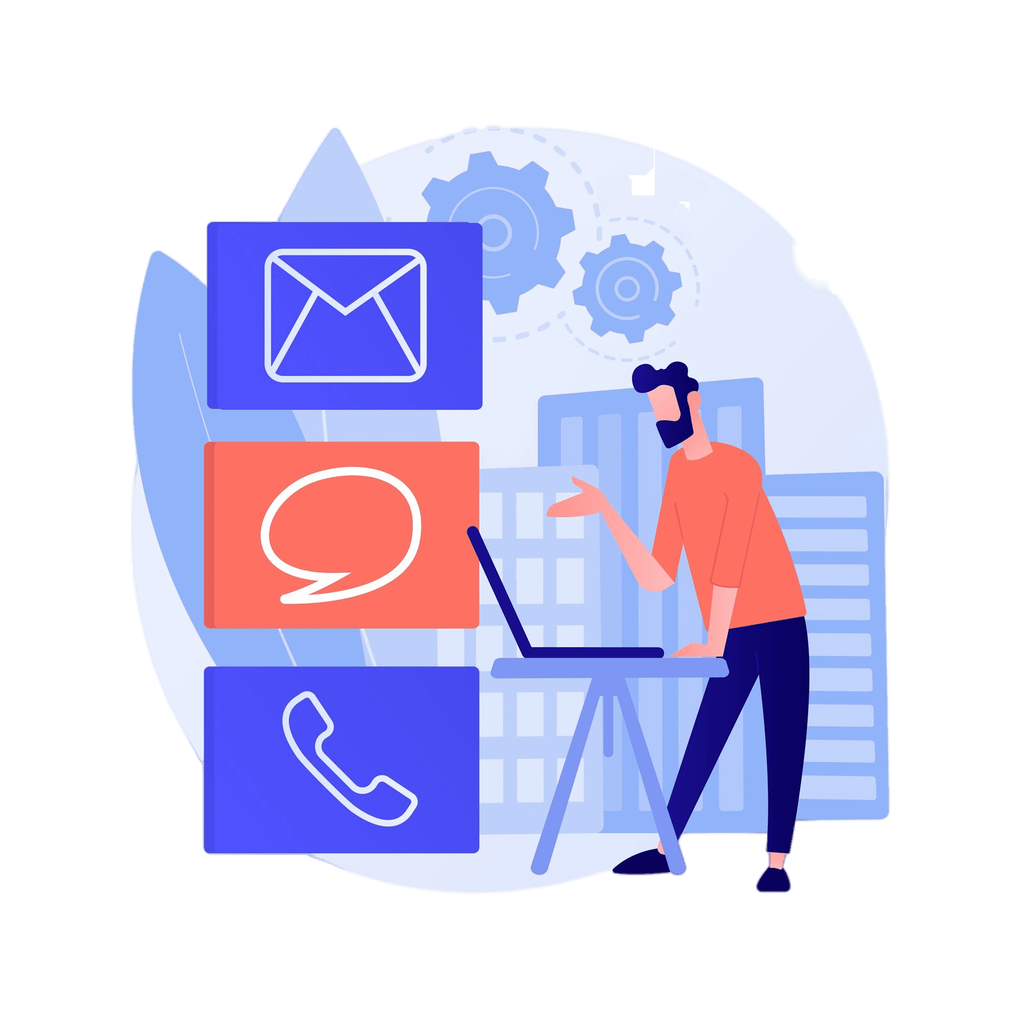 Man working graphic